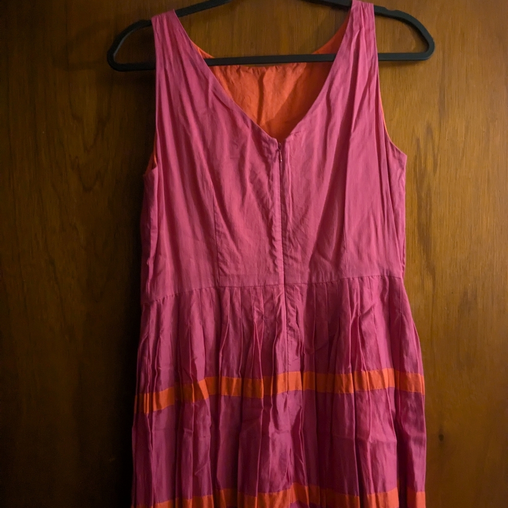 Talbots Pink & Orange Dress - Picture 3 of 6